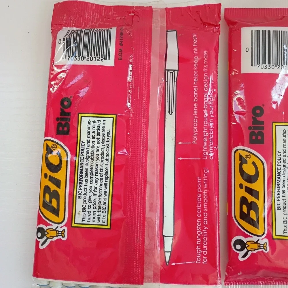 VTG Bic Biro Blue Ink Medium Point Ball Pens 2 Pckgs Of 10 Sealed New Old Stock